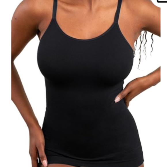Shapermint All Day Every Day Scoop Neck Cami Sz L Black - Picture 1 of 6